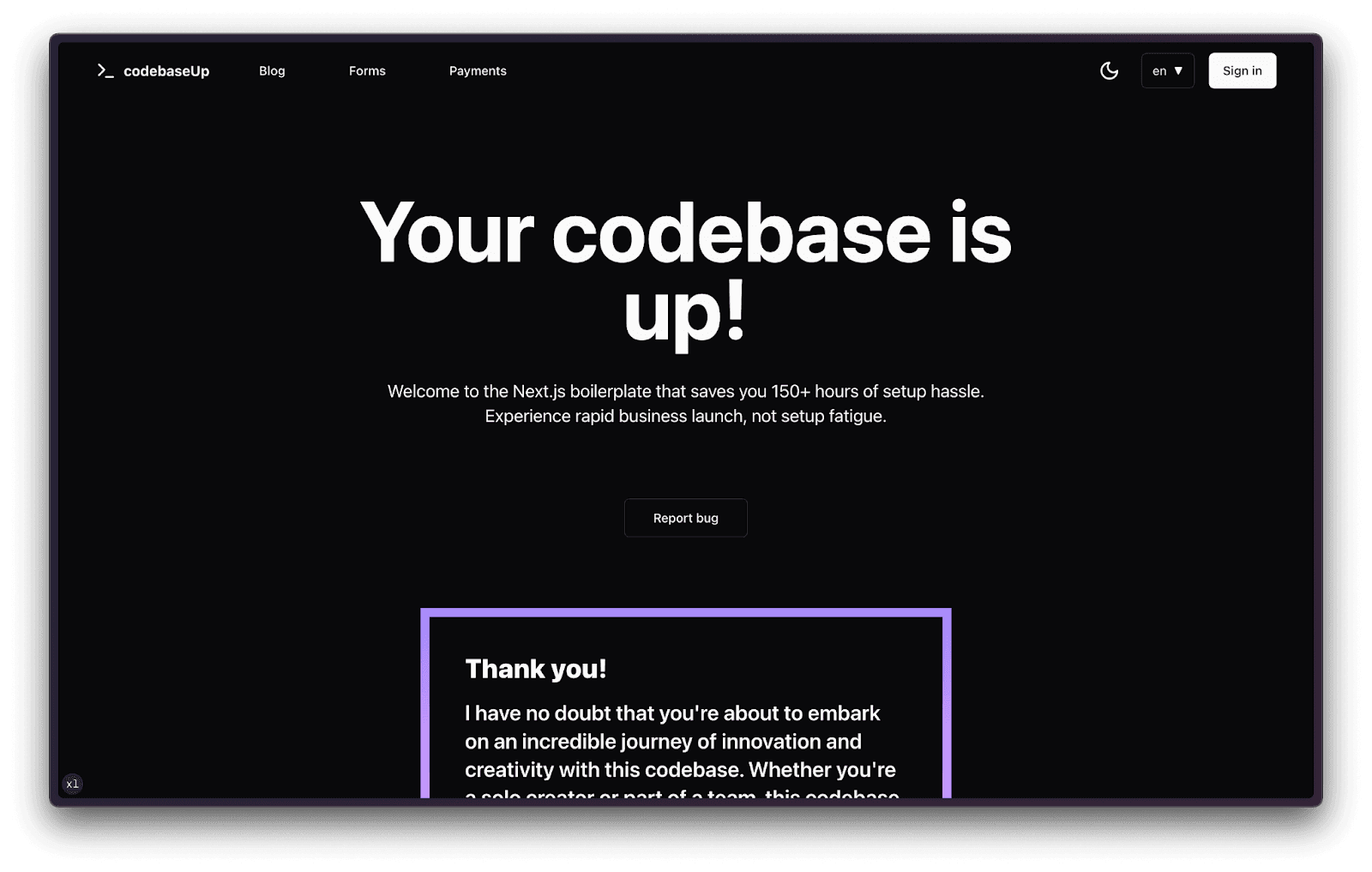 Accessing the app