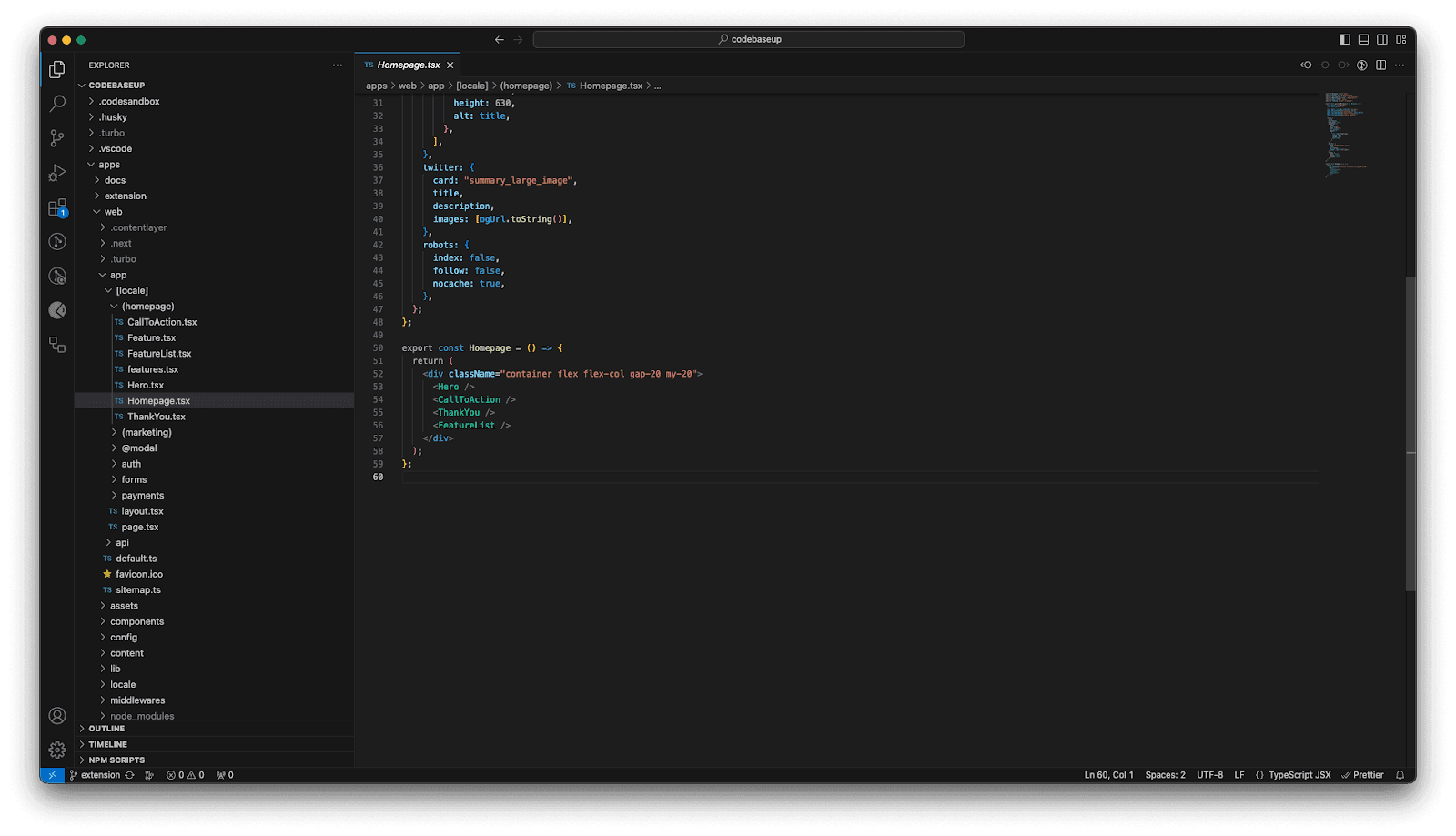 Homepage Component