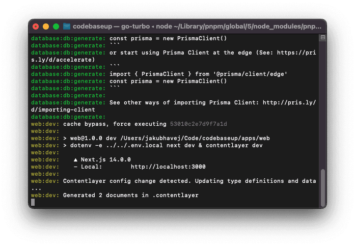 Terminal logs
